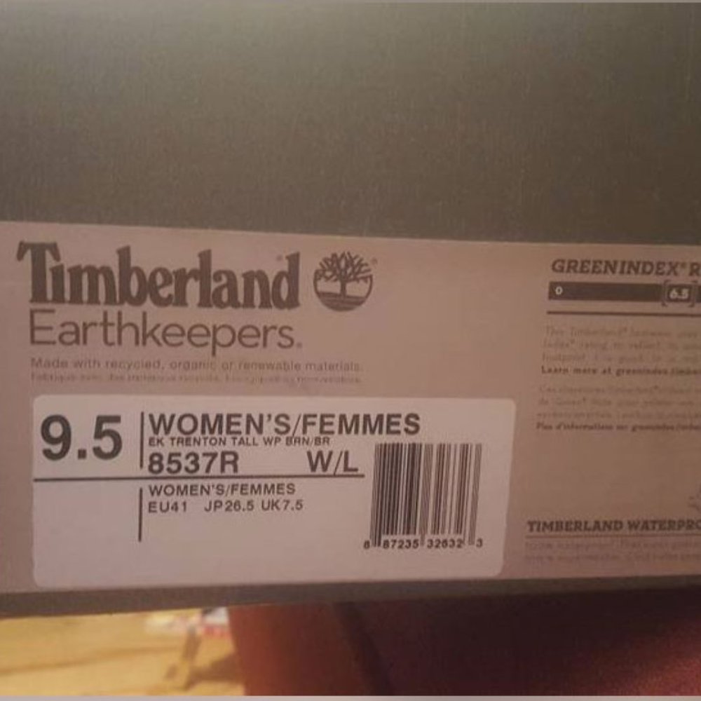 Killer Timberland leather lace-up boots worn once - size 9.5 brown - Picture 2 of 7